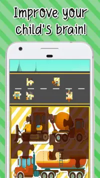 キッズパズルゲーム：車、トラック、飛行機、列車 Screen Shot 1