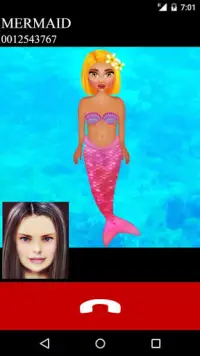 fake call video mermaid game Screen Shot 0
