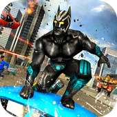 Panther Robot War: Superhero Crime City Battle