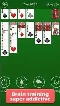 Paciência Clássica Grátis - Klondike Poker Games Screen Shot 1