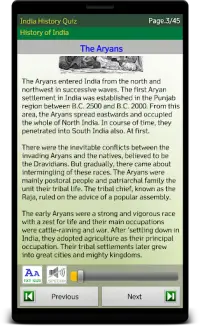 Indian History Screen Shot 2