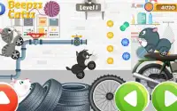 Çocuklar için araba yarışı oyunu - Beepzz Kedi 🐱 Screen Shot 3
