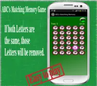 ABC Matching Memory Game Free Screen Shot 2