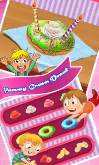 Tatlı Donut Maker Partisi - Çocuk  Pişirme Oyunu Screen Shot 4