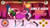 anime lutando 3d: lutadores de confronto simulador Screen Shot 2