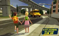Şehir Okul Otobüsü Sürüş  3D Screen Shot 15