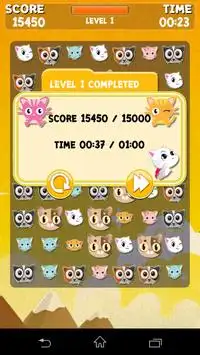 Lovely Kitty Crush :Game Match Screen Shot 1