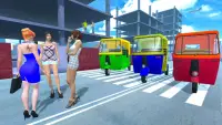 Modern Tuk Tuk Auto Rickshaw: Driving Sim Games Screen Shot 2