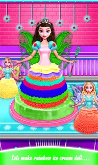 ¡Brilla en The Dark Ice Cream Fairy Cake! Muñecas Screen Shot 6