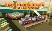 Fire Truck Transporter Sim Screen Shot 2