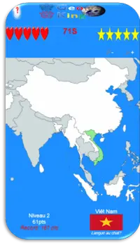 Jeu GEO: localisez les pays du monde sur la carte Screen Shot 4