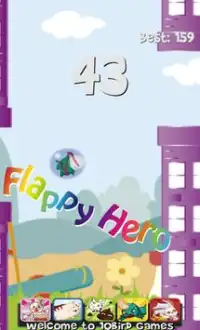 Hardest Flappy héroe - Jumping Screen Shot 0