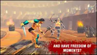 Walka Gry pierścień: gladiator gry: darmowe gry Screen Shot 3