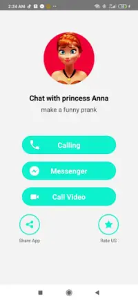 fake Call from princess Anna Chat and video call Screen Shot 1