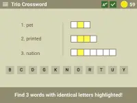 Trio Crossword - Word Puzzle Screen Shot 5