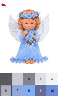 Angels Color by Number - Pixel Art Game Screen Shot 7