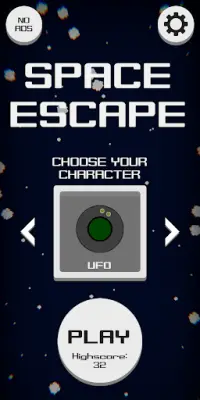 Space Escape: an avoiding game Screen Shot 0