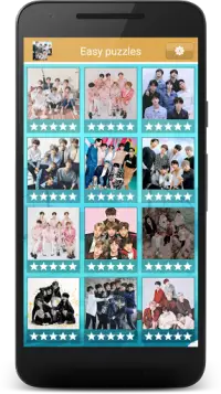 BTS Slide Puzzle Game Screen Shot 0