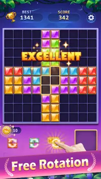 BlockPuz Jewel-Free Classic Block Puzzle Game Screen Shot 1