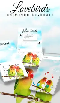 Lovebirds Animated Keyboard   Live Wallpaper Screen Shot 0