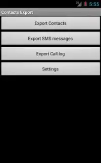 Contacts / SMS /LOG CSV Export Screen Shot 2