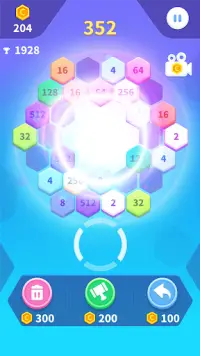 Poppin hexa 2048 | free hexagon puzzle game Screen Shot 3