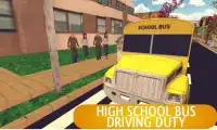 High School City Bus Driver - Park Big Vehicles Screen Shot 1