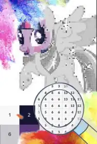 Mini Pony Coloring Book - Pixel Art lover Screen Shot 1