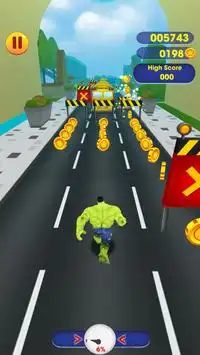 Rail Hulk Rush - Subway Hulk Runnig Screen Shot 4