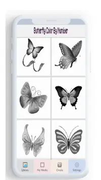 Butterfly Color By Number, butterfly coloring . Screen Shot 1