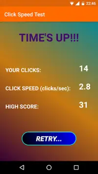 Click Speed Test Screen Shot 5