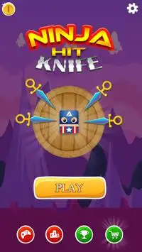 Knife Hit Ninja : Super Heroes Screen Shot 0