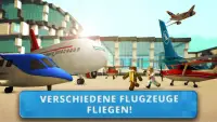 Airport Craft Flight Simulator & Flughafen Gebäude Screen Shot 0