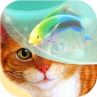 Permainan untuk kucing. Ikan