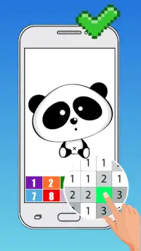 Pets coloring by number fun game for kids & adults Screen Shot 0