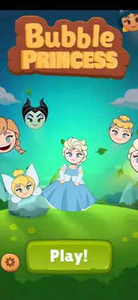 Princess Pop Snow Bubble Shooter Queen Game Screen Shot 0