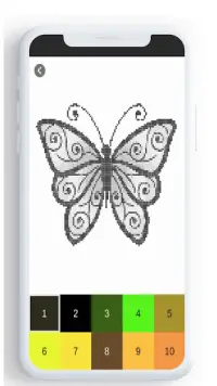 Butterfly Color By Number, butterfly coloring . Screen Shot 15