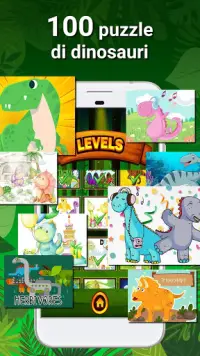 Giochi di dinosauri - Puzzle per bambini piccolo Screen Shot 0