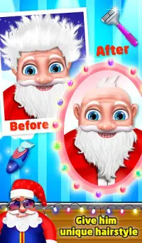 Santa Beard Shave Salon: Makeover Look Change Game Screen Shot 2
