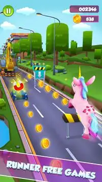 Unicorn Run Rush: Endless Runner Games Screen Shot 2