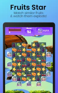 Fruits Star - Free Match 3 Puzzle Game 🍒🍒🍒 Screen Shot 8