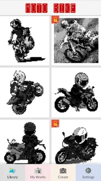 Moto Bike - Pixel Art Screen Shot 0