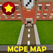 Городская школа MCPE карта