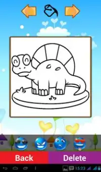 Cute Dinosaur Coloring Games Screen Shot 1