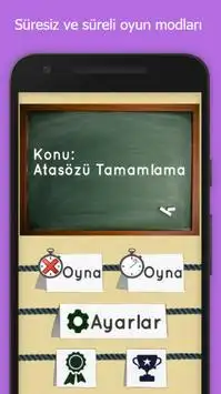 Konu: Atasözü Tamamlama Screen Shot 0