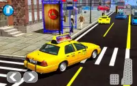 Real City Taxi Driver Mania Simulator Game Screen Shot 1