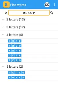 Find Words - Scrabble help Screen Shot 3