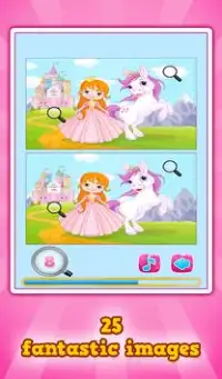 プリンセスとポニー：違いを見つける*無料ゲーム Screen Shot 12