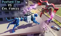 US Police Car Wild Panther Transform Robot Games Screen Shot 10