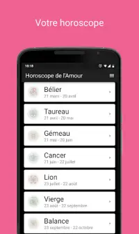 Horoscope de l'Amour Screen Shot 2